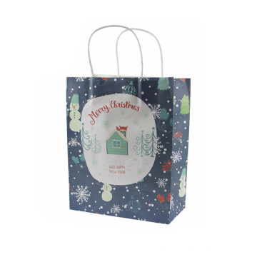 delicate packing handles Christmas decorative paper bags